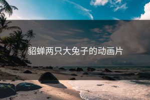 貂蝉两只大兔子的动画片