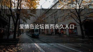 爱情岛论坛首页永久人口